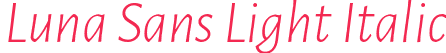 Luna Sans Light Italic